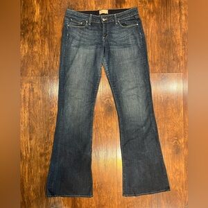 PAIGE Vintage Low Rise Canyon Boot Blue Flare Jeans